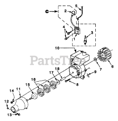Homelite PBC 3600-B (UT-15091-D) - Homelite String Trimmer Ignition - Rotor - Clutch For Model (PBC3600-B)