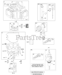 Briggs & Stratton 446877-0025-E1 - Briggs & Stratton Vertical Engine Crankshaft, Cylinder, Engine Sump
