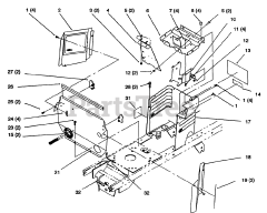 Toro 72062 (264-6) - Toro Yard Tractor (SN: 049000001 - 049999999) (1994) Hoodstand And Firewall