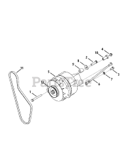 Cub Cadet 233 (39A-233-100) - Cub Cadet Cat Diesel Alternator att Cat Diesel Alternator