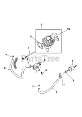 Cub Cadet GT 1054 (14AK94AK056) - Cub Cadet 54" Garden Tractor (2013) Kohler SV740-3002 Fuel System