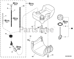 Echo PAS-230 - Echo PAS Series Powerhead (SN: S67711001224 - S67711001252) Fuel System