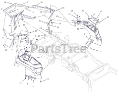Ariens 991163 - Ariens Apex 60" Zero-Turn Mower, 24hp Kawasaki FR (SN: 100000 - 119000) Engine Guard and Fenders - Apex