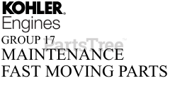 Kohler CH640-3261 - Kohler Command PRO Engine, Basic Version, 20.5hp, 15.3kW 17 Maintenance-Fast Moving Parts