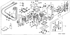 Honda BF130 A2 XA (BZBE) - Honda Marine Engine, Made in Japan (SN: BZBE-1300001 - BZBE-1400000) REMOTE CONTROL (TOP MOUNT DUAL TYPE) (R.)