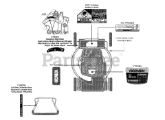 Yard-Man 12A-A1JY701 - Yard-Man Walk-Behind Mower (2012) Label Map 12A-A1JY701