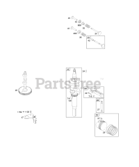 Briggs & Stratton 42E707-2631-E2 - Briggs & Stratton Vertical Engine Camshaft, Crankshaft, Piston/Rings/Connecting Rods, Valves