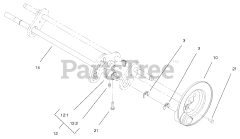 Toro 20814 - Toro 48cm Recycler Walk-Behind Mower (SN: 210000001 - 210999999) (2001) Pivot Shaft Assembly
