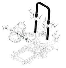 Scag SCZII72V-38FX-EFI - Scag Cheetah II 72" Zero-Turn Mower, 38hp Kawasaki (SN: S8500000 - S8599999) (Rev 01) SCZII ROLL-OVER PROTECTION SYSTEM