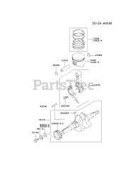 Kawasaki FE120D-CS00 - Kawasaki Engine PISTON/CRANKSHAFT