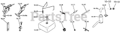 Toro 1-0465 - Toro Lawn Tractor, 12hp (1973) Parts List For 10.000 Fuel And Exhaust System (plate 10.1)