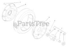 Exmark M216KASPC - Exmark 21" Metro Self-Propelled Walk-Behind Mower, 6hp Kawasaki (SN: 440000 - 509999) (2004) Rear Wheel Assembly