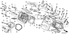 Honda GX620 U1 QZB2 (GCARK) - Honda Engine, Made in Japan (SN: GCARK-1000001 - GCARK-9999999) CYLINDER HEAD