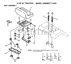 Electrolux/AYP T 1444 D - Electrolux/AYP Lawn Tractor (1993) SEAT