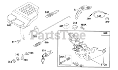 Briggs & Stratton 126802-4402-01 - Briggs & Stratton Vertical Engine Control Bracket Assy