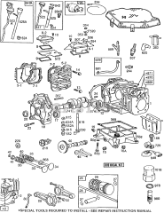 Briggs & Stratton 422437-0735-01 - Briggs & Stratton Horizontal Engine Cylinder,Cylinder Heads,Sump