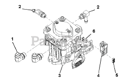 Great Dane 988641 (GHWKA1948S) - Great Dane Scamper 48" Walk-Behind Mower, 19hp Kawasaki, Hydro (SN: 000101 & Above) RH Pump Assembly