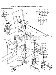 Electrolux/AYP CT 1844 B - Electrolux/AYP Lawn Tractor (1992) STEERING