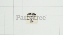 Scag 481878 Tracking Adjustment Decal
