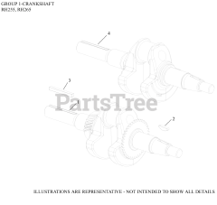 Kohler RH255-0001 - Kohler RH Series Engine, Basic Version, 5.5hp, 4.2kW 01 CrankShaft