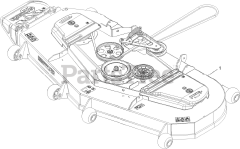 Exmark LZS749AKC724A1 - Exmark 72" Lazer Z S-Series Zero-Turn Mower, Kohler ECV749 (SN: 408644346 - 411294211) (Rev A) (2021) Complete Deck Assembly