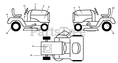 Poulan Pro PB 195H42 LT (960420107-01) - Poulan Pro Lawn Tractor (2009-10) Decals