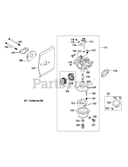 MTD 1P65BU - MTD Engine 1P65BU Carburetor