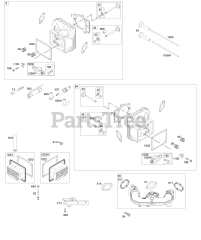 Briggs & Stratton 40N777-0012-B1 - Briggs & Stratton Vertical Engine Cylinder Head, Rocker Arm Cover, Intake Manifold