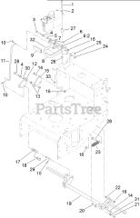 Toro 30938 - Toro 48" Walk-Behind Mower, Fixed Deck, Pistol Grip, Hydro Drive (SN: 314000001 - 314999999) (2014) PARKING BRAKE ASSEMBLY