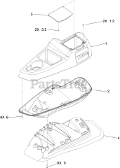 Toro 78928 (6000) - Toro 72" Z Master Zero-Turn Mower, Side-Discharge Deck (SN: 312000001 - 312999999) (2012) LH CONSOLE ASSEMBLY NO. 115-7401