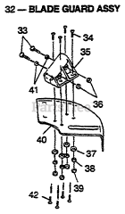 Green Machine 2130 - Green Machine String Trimmer Deflector