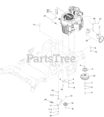 Toro 74055 TA (4000) - Toro 60" Z Master Zero-Turn Mower (SN: 415400000 - 416274271) Engine, Clutch and Muffler Assembly