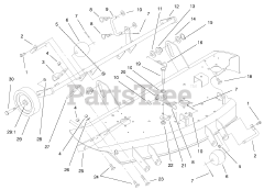 Toro 78231 - Toro 42" Side-Discharge Mower Deck for 260 Series Tractors (SN: 220000001 - 220999999) (2002)
