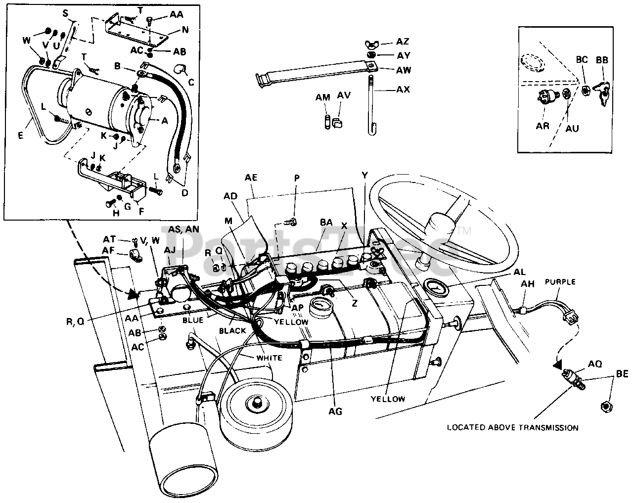 AllisChalmers B112 (2029929) AllisChalmers Garden Tractor, 12hp ELECTRIC STARTERGENERATOR