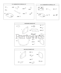 Briggs & Stratton 386777-0122-E1 - Briggs & Stratton Vertical Engine Kit-Carburetor Overhaul, Gasket Engine &amp; Valve Set