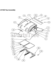 Cub Cadet 59A30045 (59A30045150) - Cub Cadet Power Assist Twin Bagger att A1148 Top Assembly