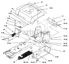 Toro 72042 (264-6) - Toro Yard Tractor (SN: 069000001 - 069999999) (1996) Fender And Footrest