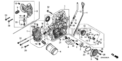 Honda GX690 TXF3 (GCBDK) - Honda Engine, Made in Japan (SN: GCBDK-1000001 - GCBDK-9999999) CRANKCASE COVER