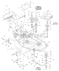 Simplicity 1694366 - Simplicity 54" Mower Deck 54" Mower Deck - Housing, Arbors &amp; Blades Group