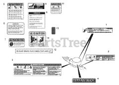 Gravely 890106 - Gravely Rapid XZ Peco Bagger (SN: 001000 & Above) Decals