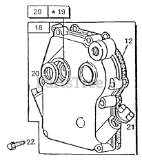Cub Cadet 586 (252-586-100) - Cub Cadet Edger Engine (1992) B&amp;S 3 HP Crankcase Cover Ass'y
