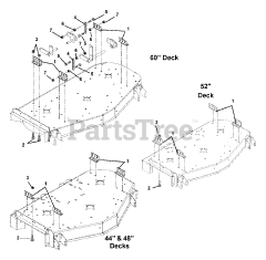 Gravely 992077 (PM 144Z) - Gravely Pro-Master 44" Zero-Turn Mower, 19hp Kawasaki (SN: 004000 & Above) Mounting Brackets