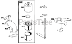 Briggs & Stratton 233451-2530-01 - Briggs & Stratton Horizontal Engine Air Cleaner Grp