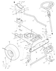 Murray 46380x50B - Murray 46" Garden Tractor (1998) Steering