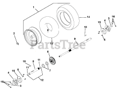 Ariens 926045 - Ariens 36" Power Brush, Subaru (SN: 035000 - 039999) Wheels And Axles
