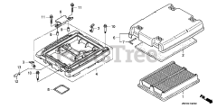 Honda GX620 U1 QZB2 (GCARK) - Honda Engine, Made in Japan (SN: GCARK-1000001 - GCARK-9999999) AIR CLEANER (1)