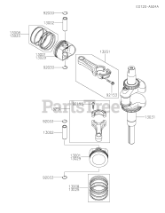 Kawasaki FX921V-ES04 - Kawasaki Engine PISTON/CRANKSHAFT
