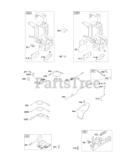 Briggs & Stratton 12C602-0113-E1 - Briggs & Stratton Vertical Engine Controls, Flywheel Brake, Governor Spring, Ignition