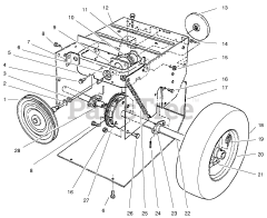 Toro 38062 (622) - Toro 22" Snow Thrower (SN: 089000001 - 089999999) (1998) TRACTION ASSEMBLY