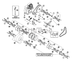 Husqvarna AR 19 - Husqvarna 19" Aerator (2000-12) Power Train / Tine Rotor